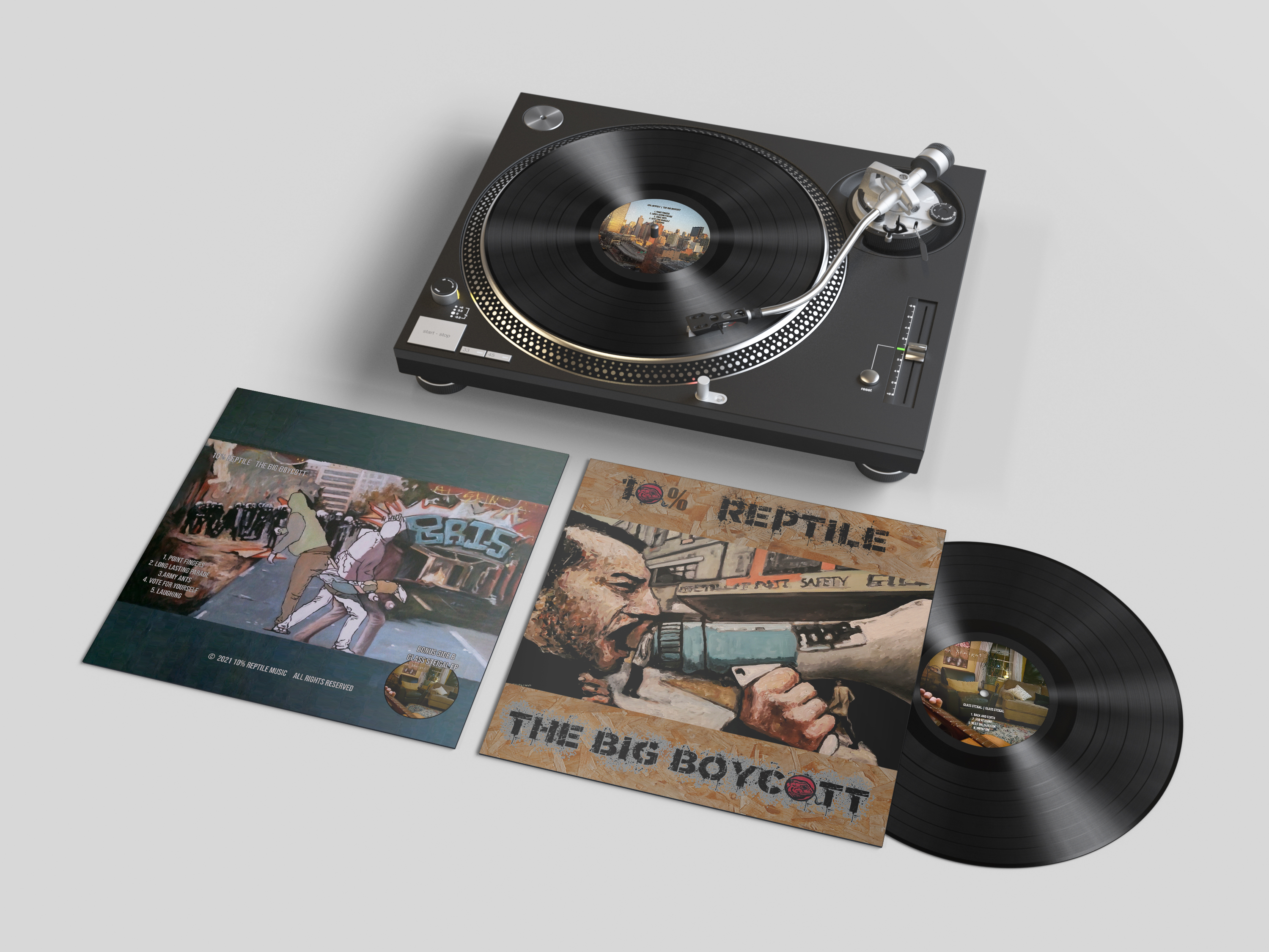 The Big Boycott vinyl mockup